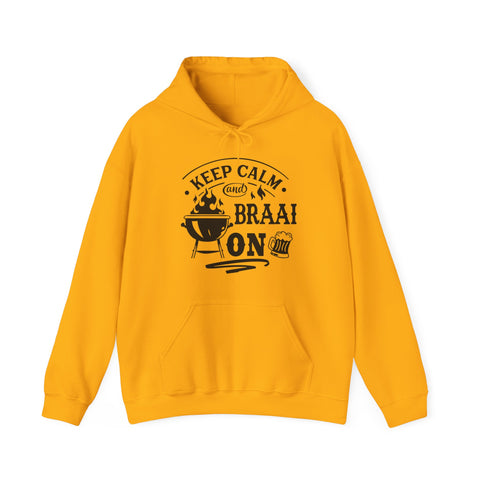 South African Keep Calm and Braai on - Afrikaans  Unisex Heavy Blend™ Hooded Sweatshirt