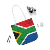 South African Flag Polyester Canvas Tote Bag