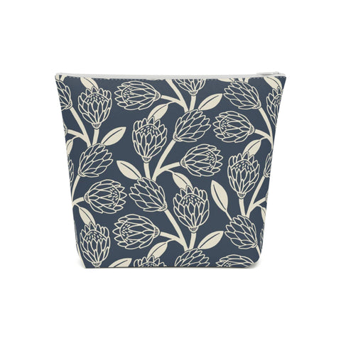 South African Protea Cotton Cosmetic Bag