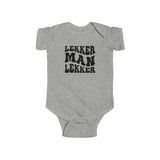 South African Afrikaans Lekker man Baby Unisex Infant Fine Jersey Bodysuit - Shipped from the UK