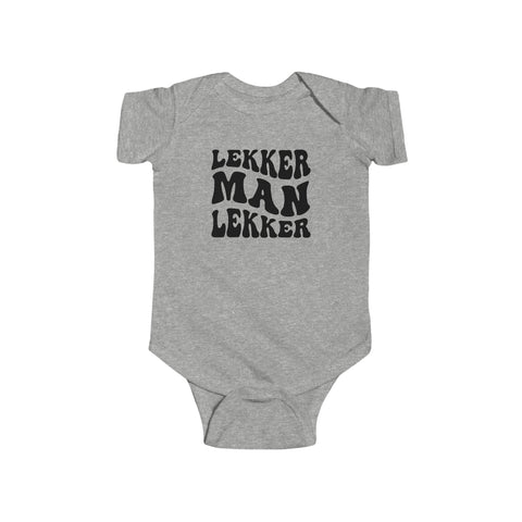 South African Afrikaans Lekker man Baby Unisex Infant Fine Jersey Bodysuit - Shipped from the UK