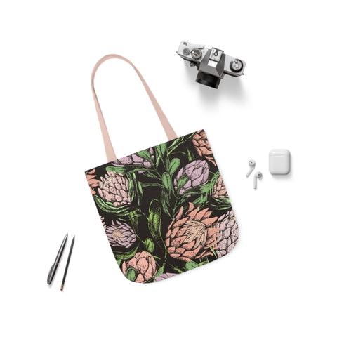 South African Protea Polyester Canvas Tote Bag