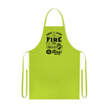 First I light the fire then I Braai Dad's Braai apron South African Cotton Apron - Various colours available