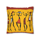 African abstract people Pillowcase Cover only - no filling is included