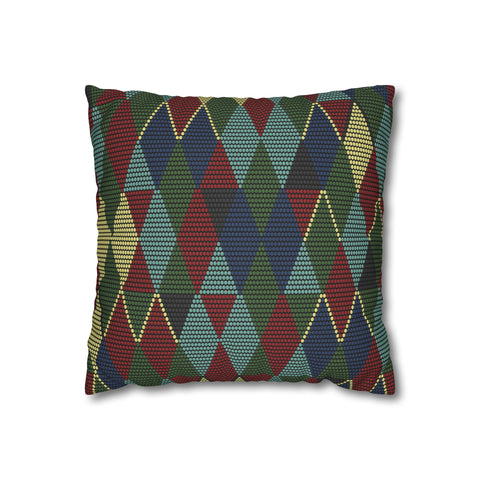 South African Ethnic Print Spun Polyester Pillowcase - Shipped from UK/USA/AUS