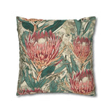 South African Protea Spun Polyester Pillowcase -Pillow not included