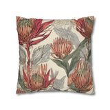 South African Protea Spun Polyester Pillowcase -Pillow not included