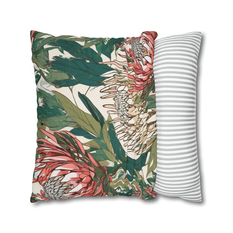 South African Protea Spun Polyester Pillowcase -Pillow not included