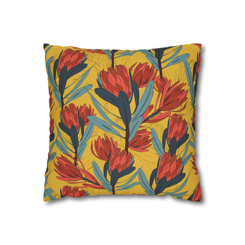 South African Protea Spun Polyester Pillowcase