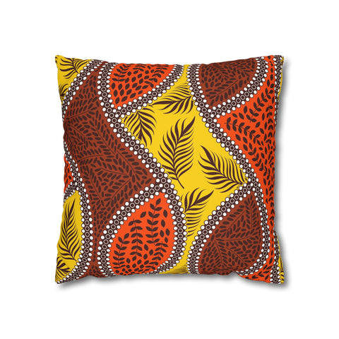 African Leaves and colours Pillowcase Cover only - no filling is included