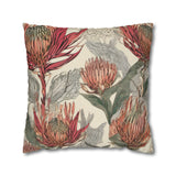 South African Protea Spun Polyester Pillowcase -Pillow not included