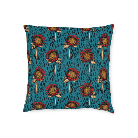 South African Protea Square Pillow