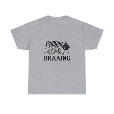 South African Chilling and Braaing Shirt,  Afrikaans / Braai Unisex Heavy Cotton Tee