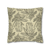 South African Protea Spun Polyester Pillowcase- Shipped from UK/USA/AUS