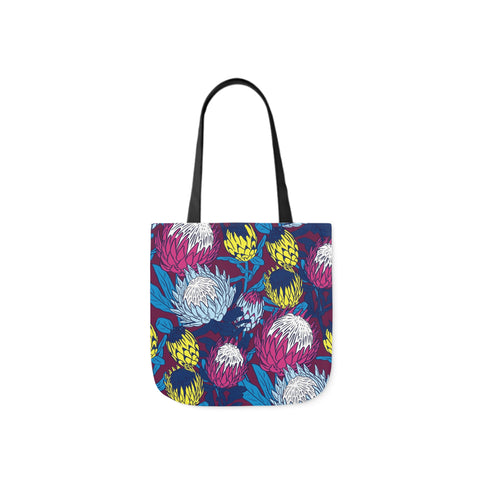 South African Protea Polyester Canvas Tote Bag