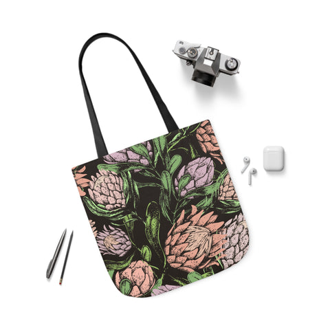 South African Protea Polyester Canvas Tote Bag