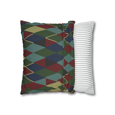 South African Ethnic Print Spun Polyester Pillowcase - Shipped from UK/USA/AUS