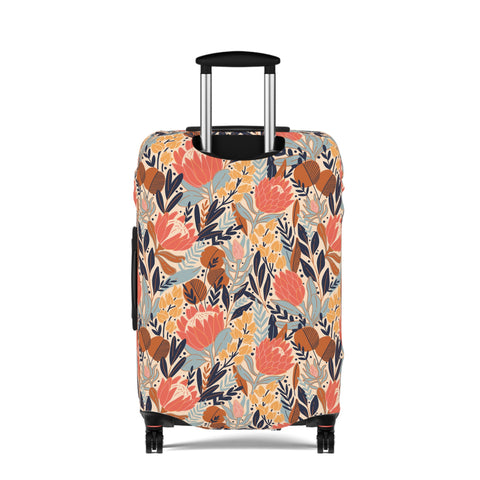 South African Protea Floral Custom Designed Luggage Cover Modern Luggage Protector Suitcase Cover, Carry on luggage Wrap, luggage Cover