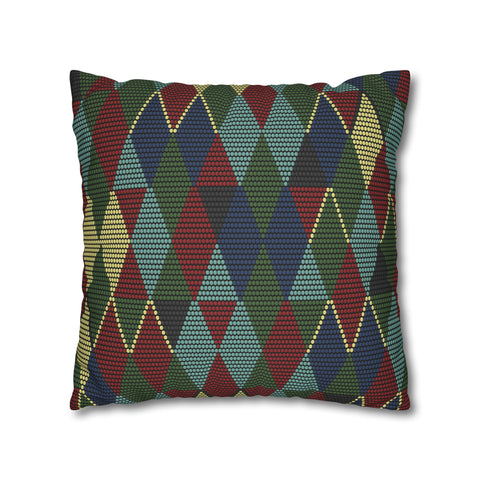 South African Ethnic Print Spun Polyester Pillowcase - Shipped from UK/USA/AUS