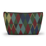 South African Ethnic Print Make up bag, Pencil Case Accessory Pouch w T-bottom