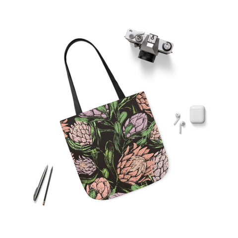 South African Protea Polyester Canvas Tote Bag