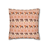 African pattern with animals. Ethical minimalist shapes. Pillowcase Cover only - no filling is included