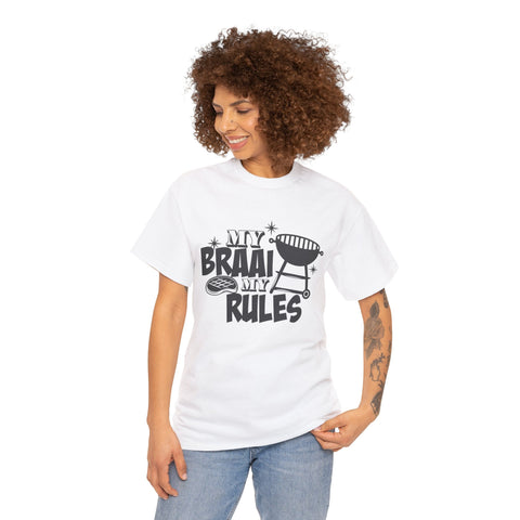 South African My Braai My Rules Unisex Heavy Cotton T-shirt