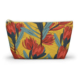 South African Protea Make up bag, Pencil Case Accessory Pouch w T-bottom