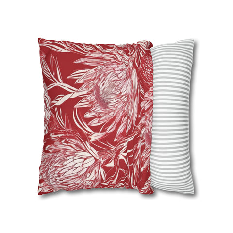 South African Protea Spun Polyester Pillowcase -Pillow not included