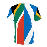 Half South Africa Half Scottish flag Unisex Cut & Sew Tee