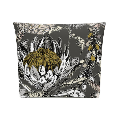 South African Protea Cotton Cosmetic Bag