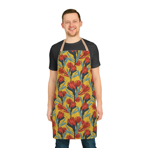 south African Protea Apron (AOP)