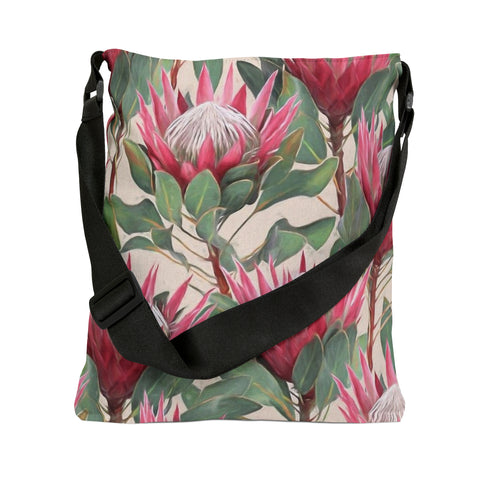 South African Protea Tote bag African print design Protea Adjustable