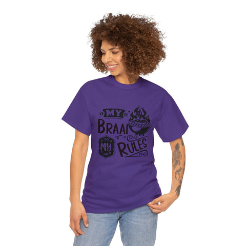 South African My Braai My Rules shirt,  Afrikaans / Braai Unisex Heavy Cotton Tee