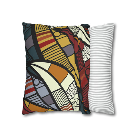 African abstract warm colours Pillowcase Cover only - no filling is included