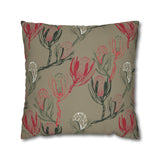 South African Protea Spun Polyester Pillowcase- Shipped from UK/USA/AUS