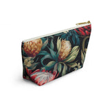 South African Protea Make up bag, Pencil Case Accessory Pouch w T-bottom