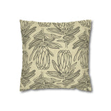 South African Protea Spun Polyester Pillowcase- Shipped from UK/USA/AUS