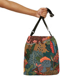 South African Ethnic Tote bag African print design Protea Adjustable