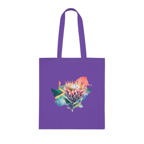 South African Afrikaans Protea Cotton Tote