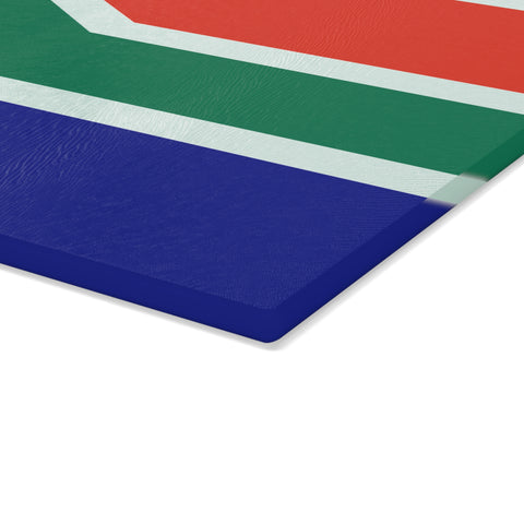 Glass Cutting Board South African Flag