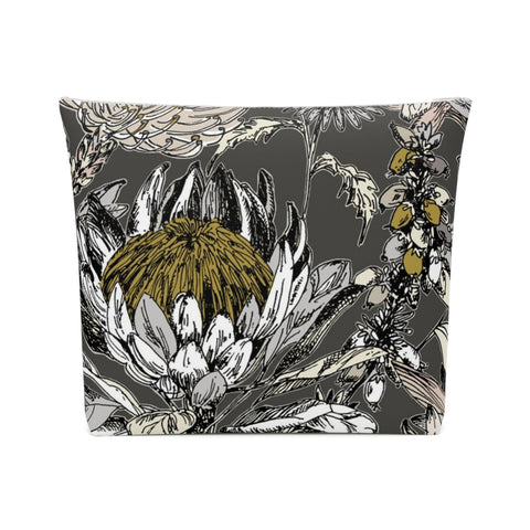 South African Protea Cotton Cosmetic Bag