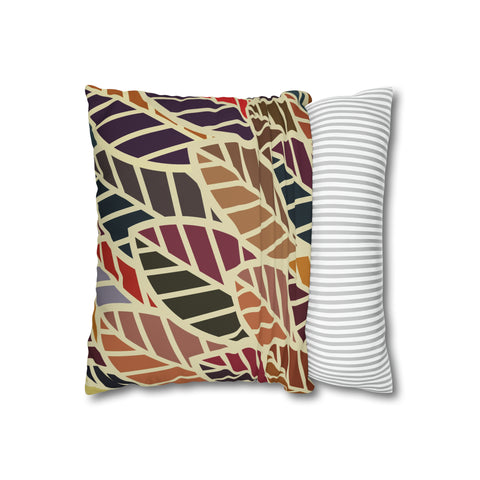 South African abstract leaves and design Pillowcase Cover only - no filling is included