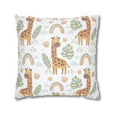 Kids nursery African Giraffe and Rainbows Pillowcase Cover only - no filling is included