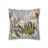 South African Protea Spun Polyester Pillowcase - Shipped from UK/USA/AUS