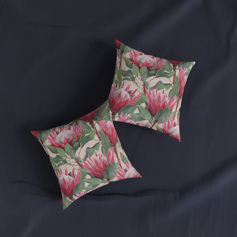 South African Protea Square Pillow