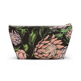 South African Protea Make up bag, Pencil Case Accessory Pouch w T-bottom