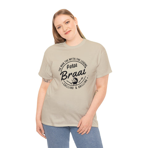 Personalised Braai shirt - add your own name  Shirt,  Afrikaans / Braai Unisex Heavy Cotton Tee