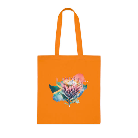 South African Afrikaans Protea Cotton Tote