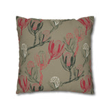 South African Protea Spun Polyester Pillowcase- Shipped from UK/USA/AUS